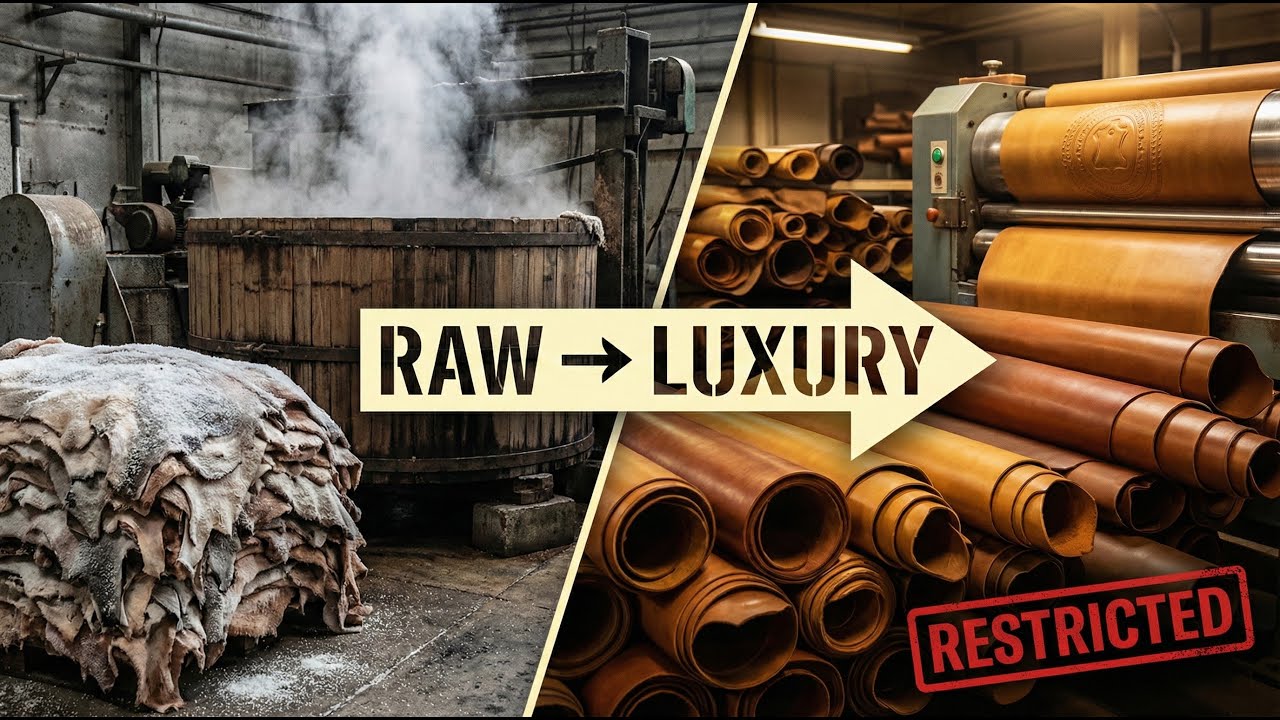 Inside the Secret Factory That Turns Raw Hides Into Luxury Leather
