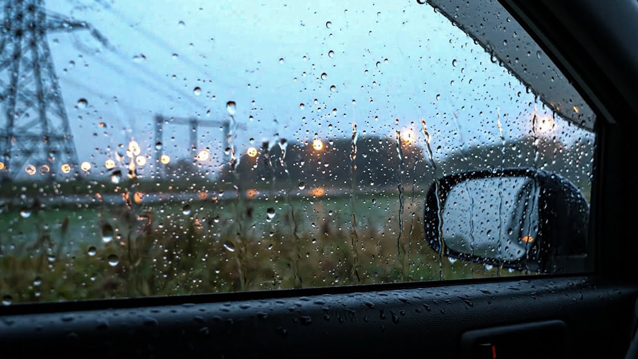 Gentle Rain Sounds Inside a Car 🌧️ Relieve Tension & Stress 💆‍♀️ White Noise for Better Sleep