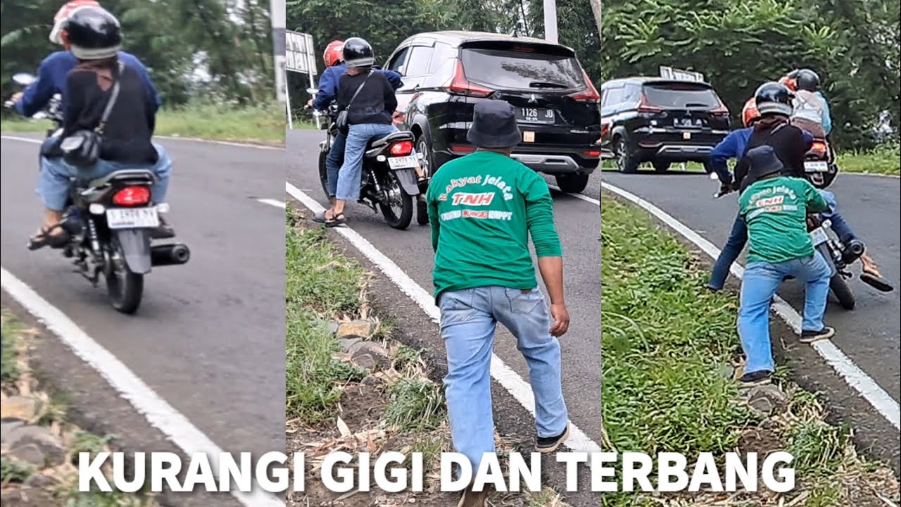 KURANGI GIGI DAN TERBANG DI TANJAKAN SENDI PACET MOJOKERTO 