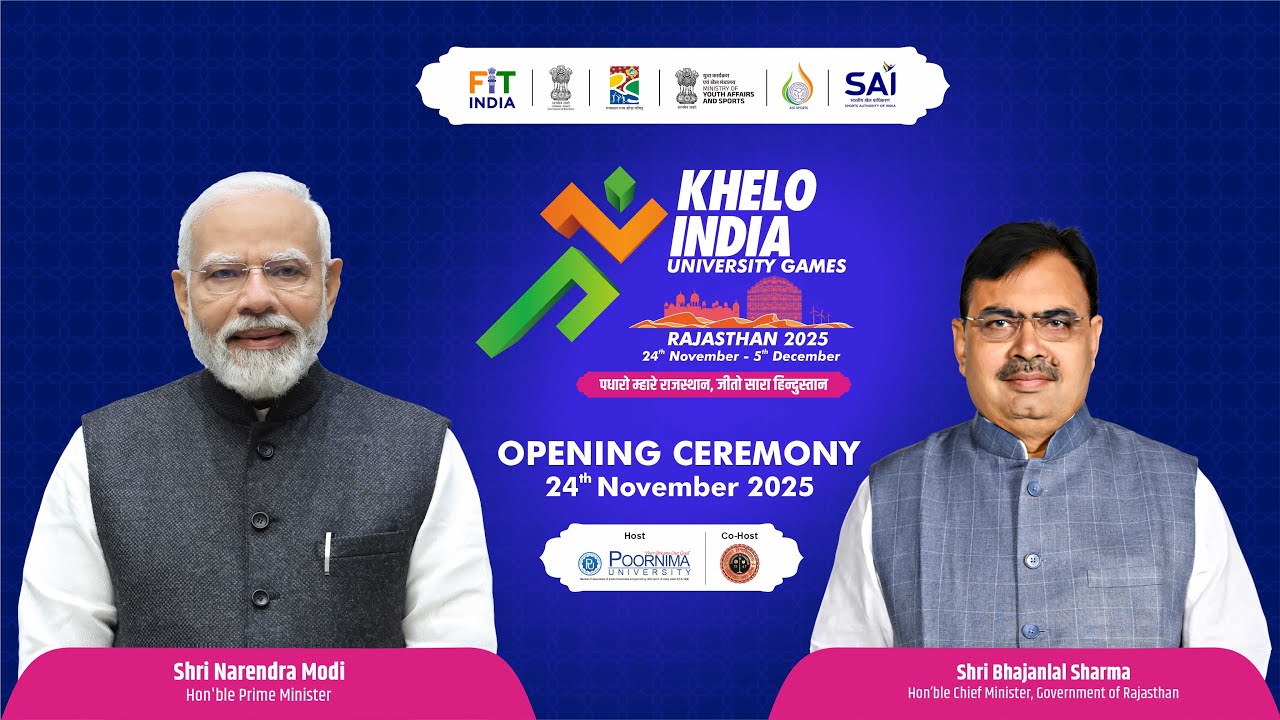 KHELO INDIA UNIVERSITY GAMES, RAJASTHAN 2025 OPENING CEREMONY