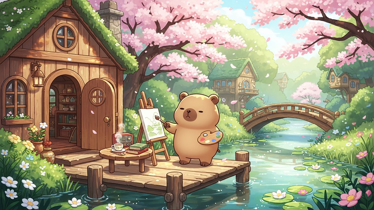 Creative Morning Jazz Lofi 🌿🎨 | Chill Spring Beats for Focus, Art & Coffee Time