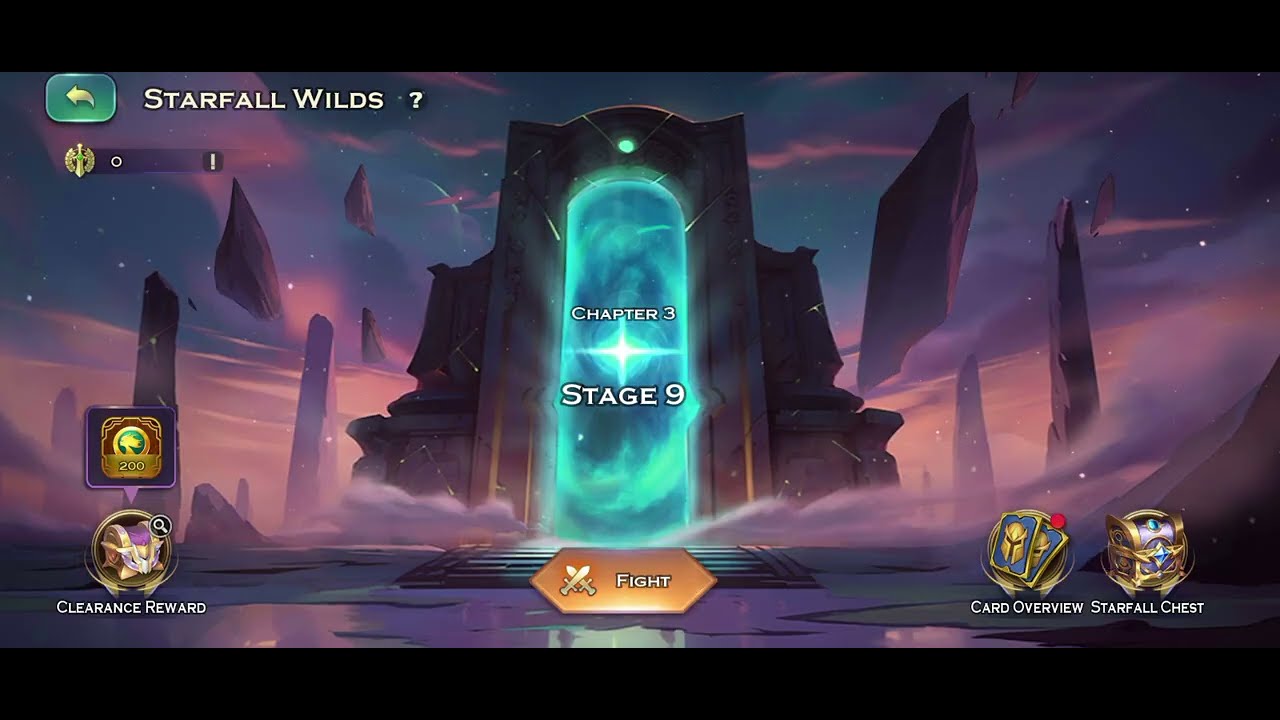 (starfall 3-9) / Starfall wild chapter 3 stage 9 /Art of conquest/