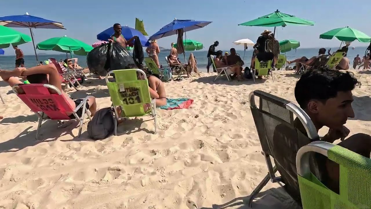 😍 Watch NOW! | Copacabana Beach 4K | Pure Vibes & Ocean Sounds 🌊