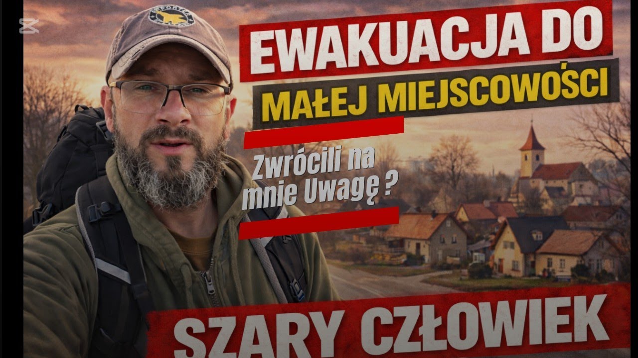 Grey Men Szary Człowiek. Czy ktoś zwrócił na mnie uwagę? Ewakuacja do małej miejscowości 