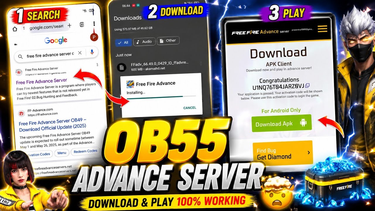 ADVANCE SERVER 2026 😱✅| FREE FIRE ADVANCE SERVER KAISE DOWNLOAD KAREN |FREE FIRE OB55 ADVANCE SERVER