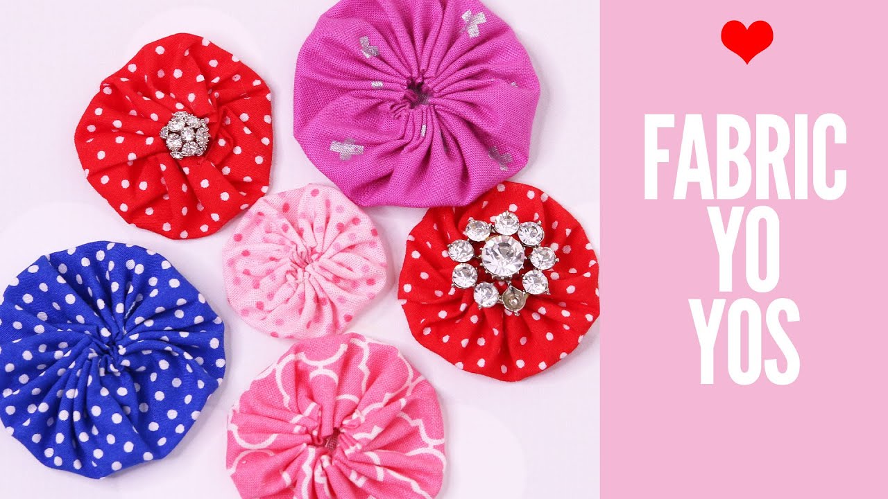 How to Make FABRIC FLOWERS | DIY Fabric Yo Yo | Flower Making | Templates