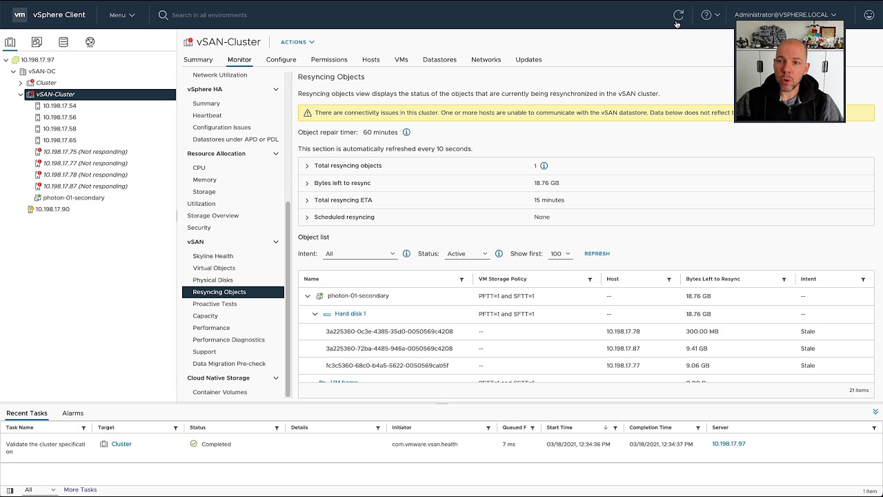 vSAN 7.0 U2 stretched cluster integration with vSphere DRS!
