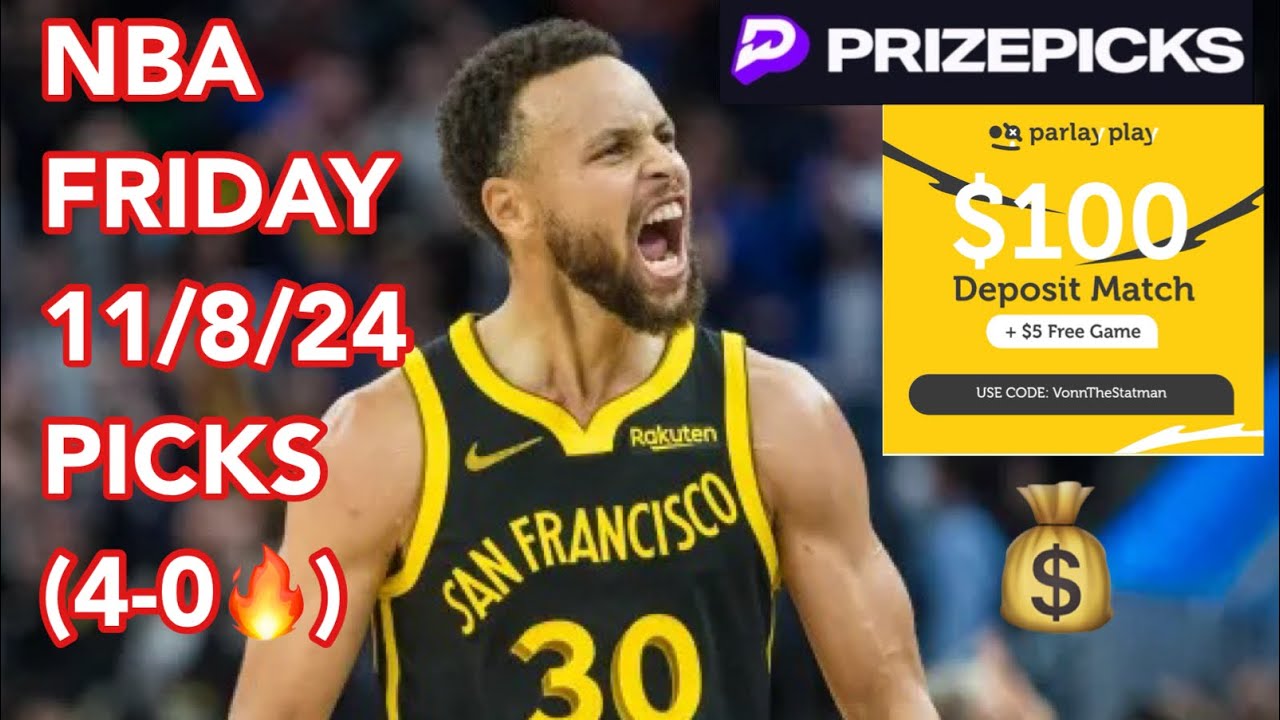 NBA 11/8/24 PRIZEPICKS PICKS| PARLAYPLAY UNDERDOG #podcast #nba #motovlog