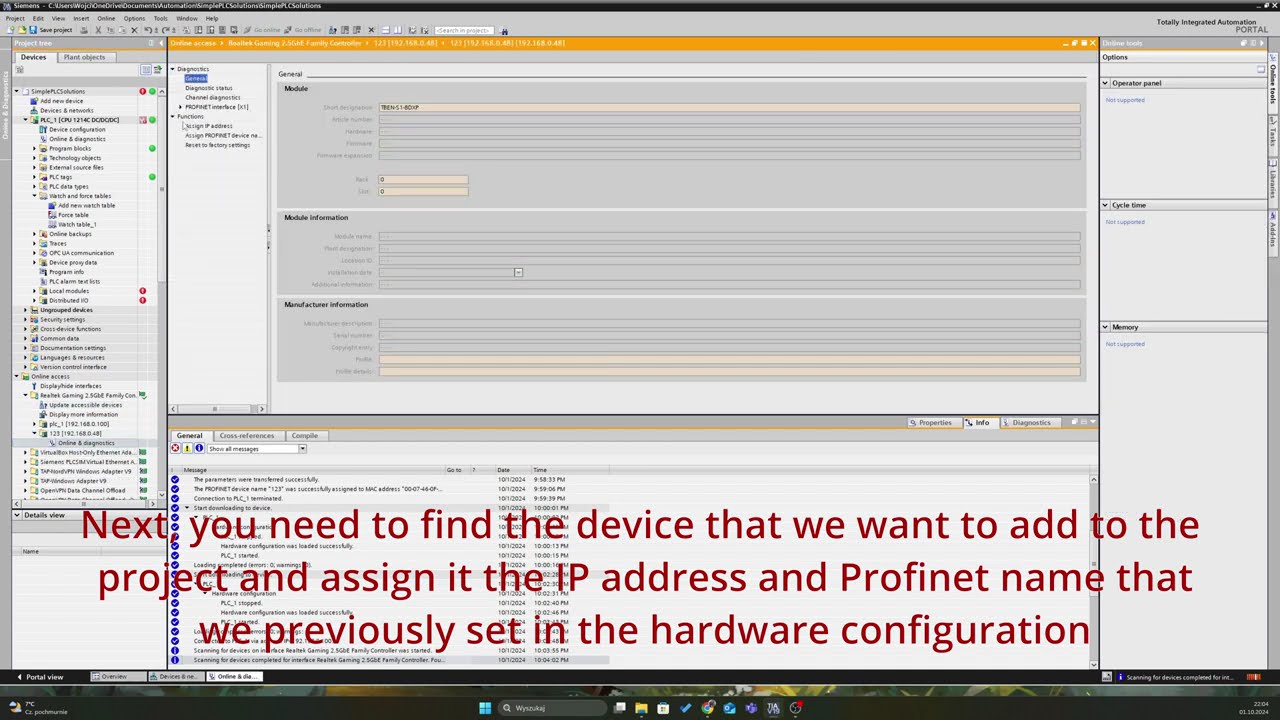 [ENG] TIA Portal - Configuration of the I/O module by Turck