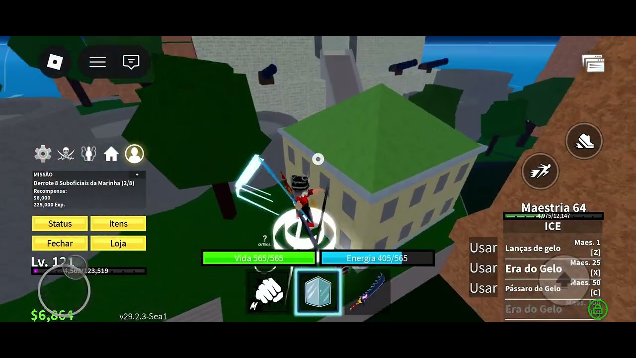 EU CHEGUEI A FORTALEZA DA MARINHA E ACHEI O BOSS MAIS FORTE DE LA... #10 BLOX FRUITS