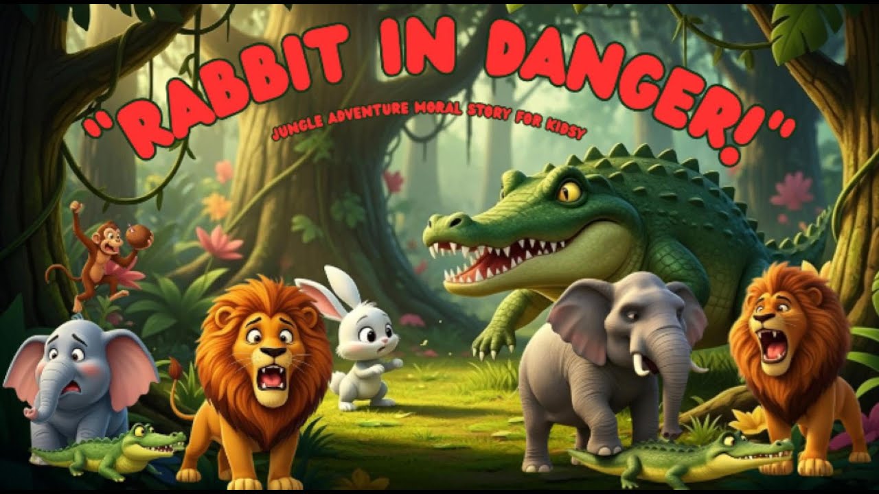 Brave Jungle Friends Save the Rabbit  🐰🦁|Unity is Strength | Jungle Adventure Moral Story for Kids |
