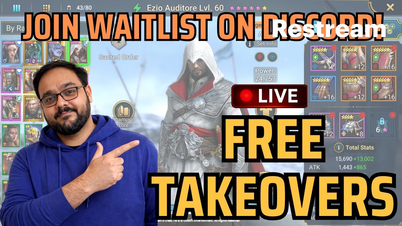 Free Account Coaching/Takeover for Viewers! Raid Shadow Legends