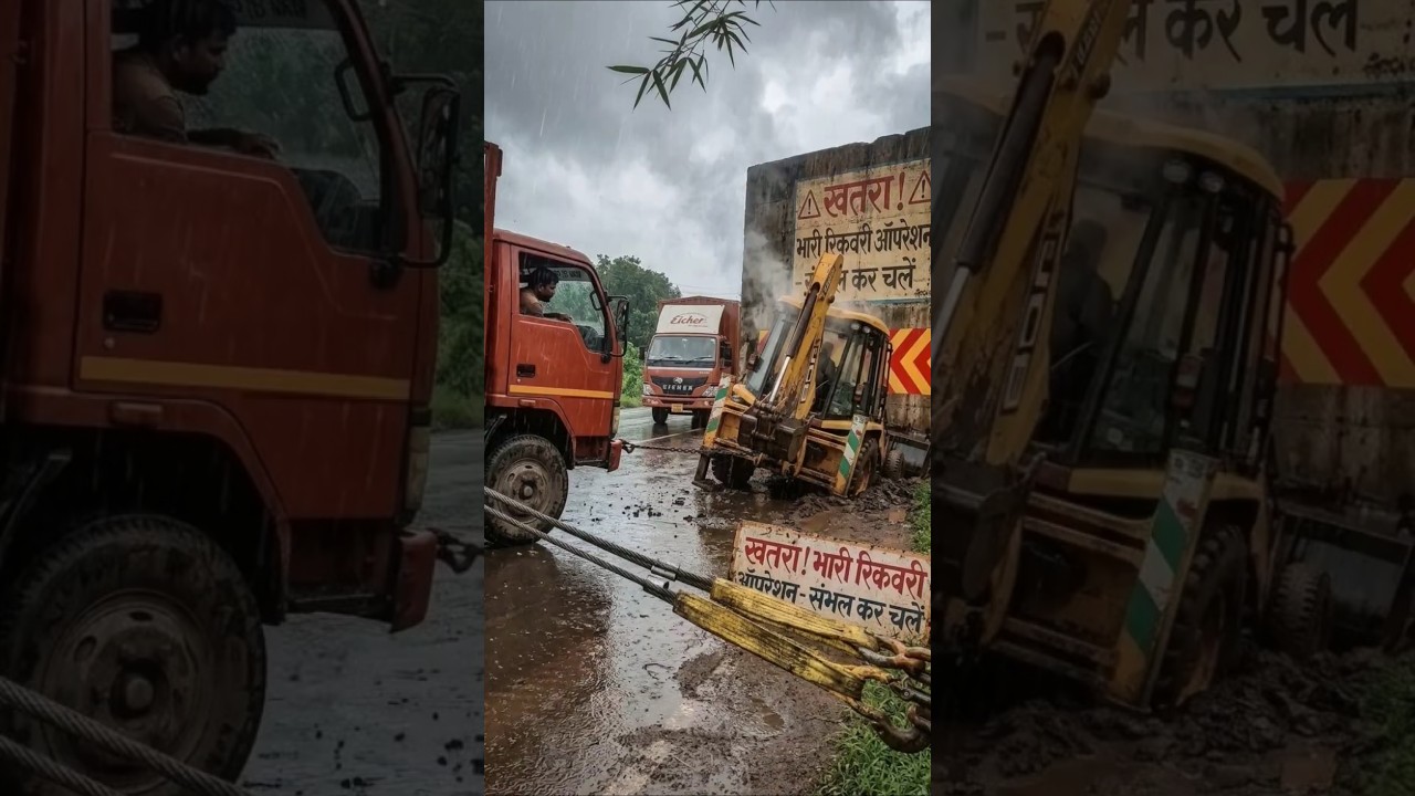 #jcb #eicher #accident