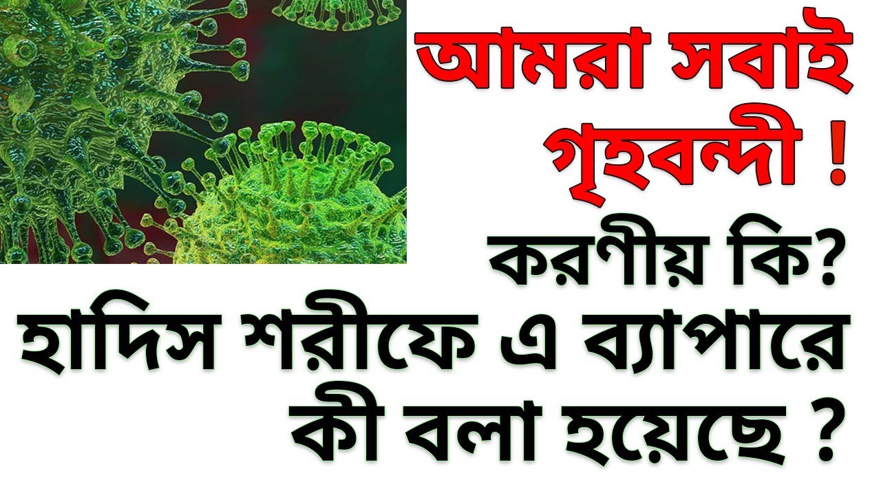 করোনা ভাইরাসে আমরা সবাই গৃহবন্দি! এমতাবস্থায় করণীয় কি? হাদীস শরীফে কি বলা হয়েছে?
