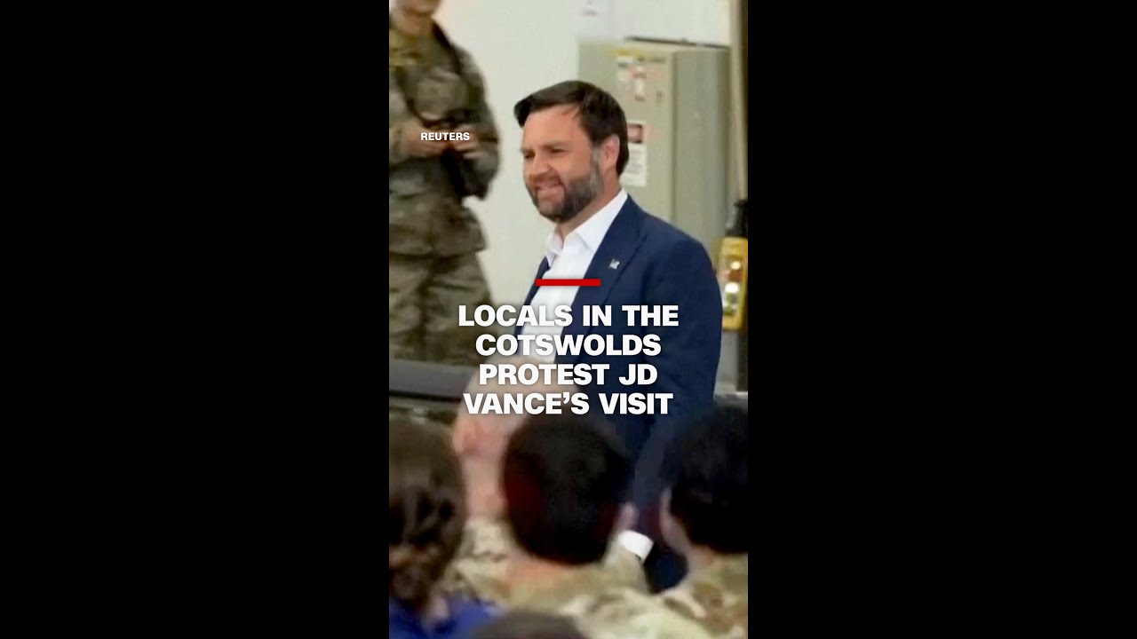 Locals in the Cotswolds protest JD Vance&rsquo;s visit