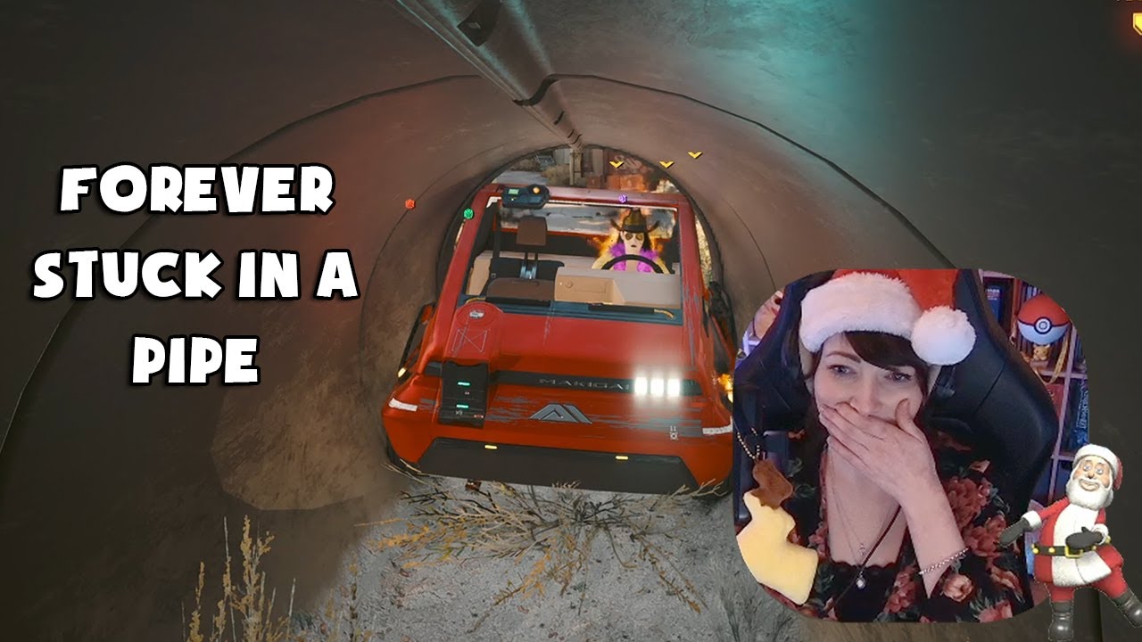 Kirsty ended up wedged in a pipe