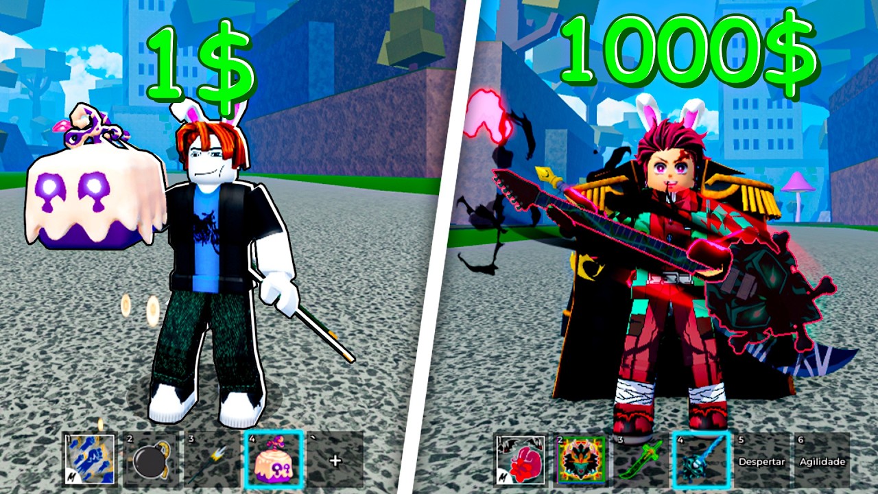 COMPREI 10 CONTAS ALEATÓRIOS DE BLOX FRUITS E TIVE SORTE!!