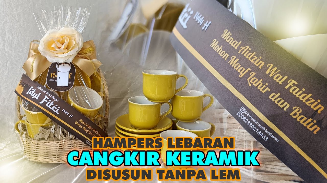 CARA MEMBUAT HAMPERS CANGKIR SIMPEL DAN LOW BUDGET | TANPA LEM LANGSUNG DISUSUN