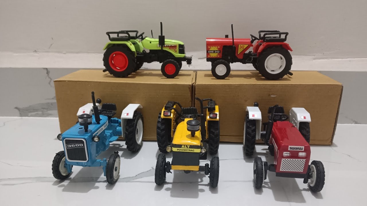 UNBOXING TRACTOR TOY EICHER 242 FARM TRACTOR ATL4000 FORD 3600 SWARAJ 855