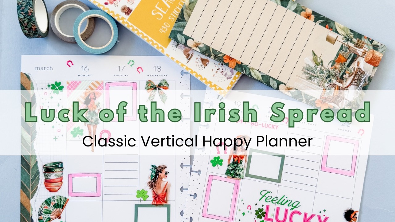 St  Patrick's Day Classic Happy Planner Plan With Me + Planything March Subscription Unboxing 🍀