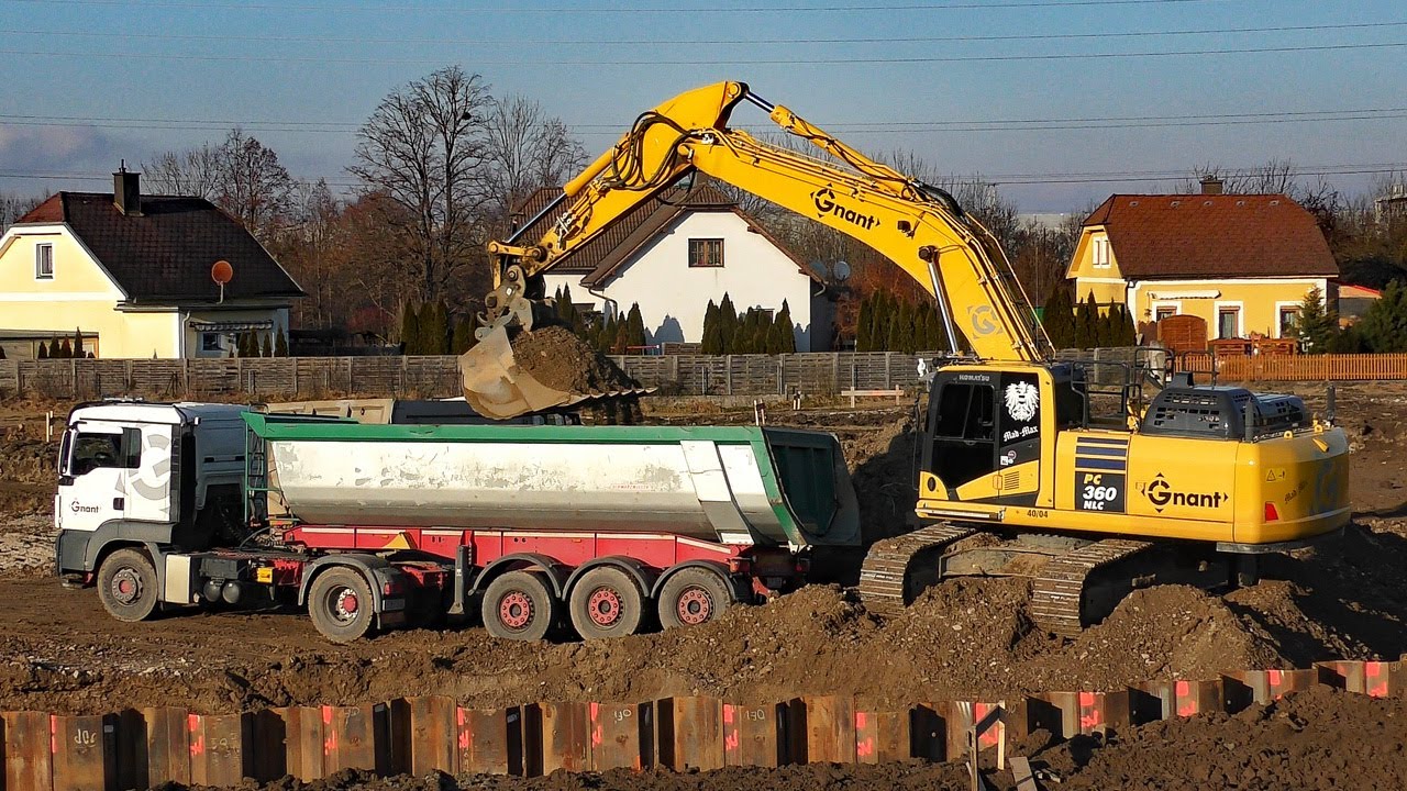 Aushub verladen | Komatsu PC 360 NLC (NBG WHA St. Pölten Spratzern)