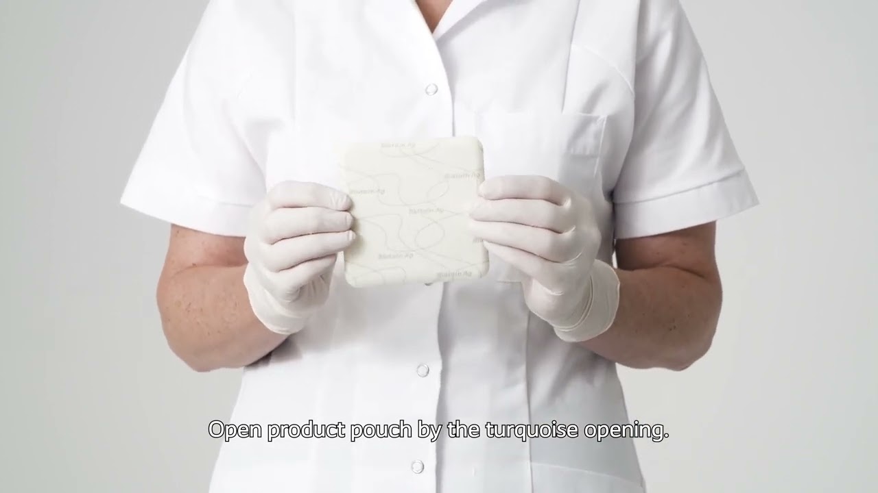 Aplicação do Produto: Biatain Ag Não Adesivo Quadrado
