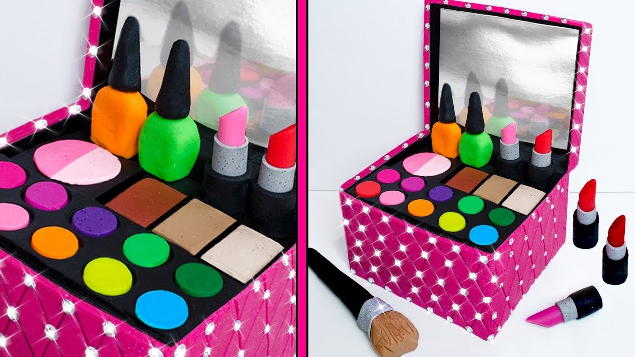 Изготовление коробок для косметики Play Doh MAKE UP своими руками