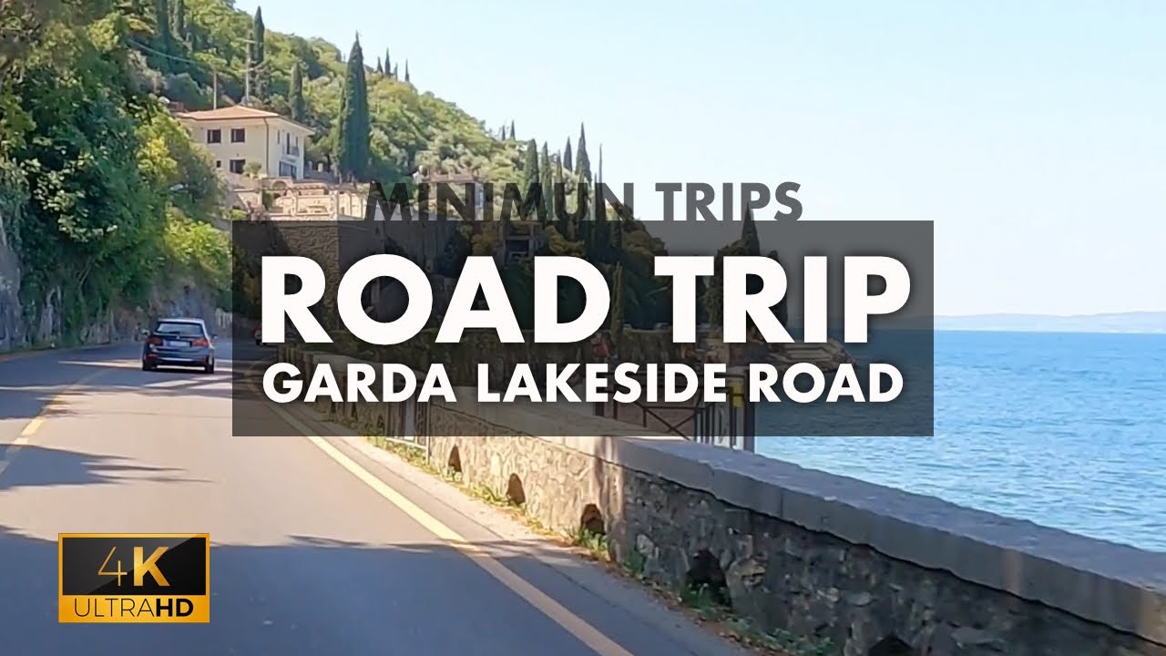 Scenic route between towns on the shores of Lake Garda | Dashcam Italia