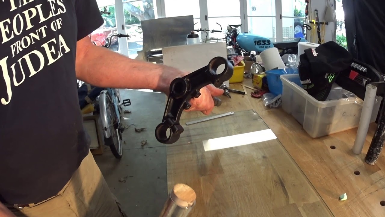 Straightening a Motorcycle Triple Clamp
