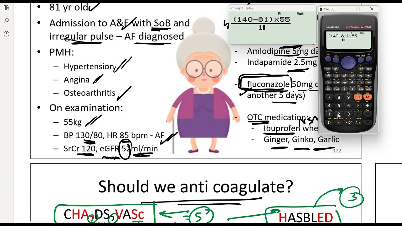 Atrial fibrillation Case Study الرجفان الأذينى دراسه حالة شرح بالعربى