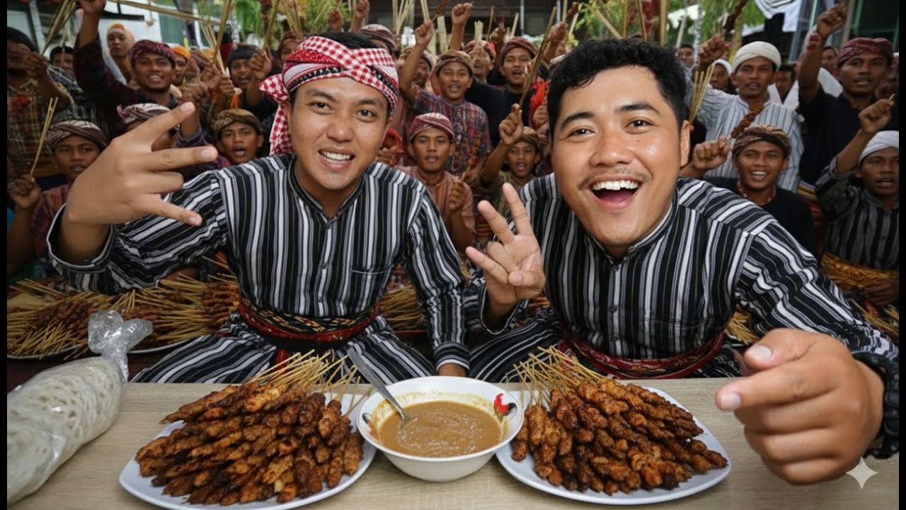 NAGIH WOY! SAOS KACANGNYA SEENAK ITU!! -  MUKBANG SATE AYAM MADURA PORSI JUMBO - G26 MUKBANG