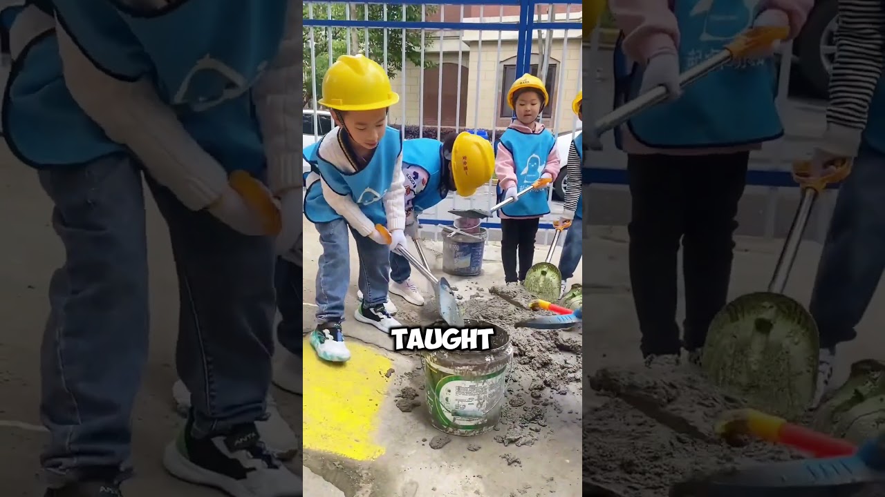 Niesamowita edukacja! Przedszkole w Chinach uczy przydatnych umiejętności 🧒🇨🇳 #shorts