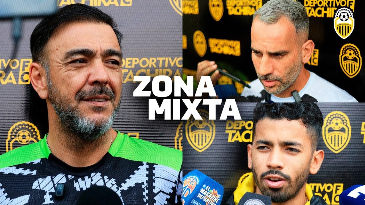 Zona mixta con el DT Álvaro Recoba, Pablo Camacho, Brayan Palmezano previo a la J6 #LigaFUTVE