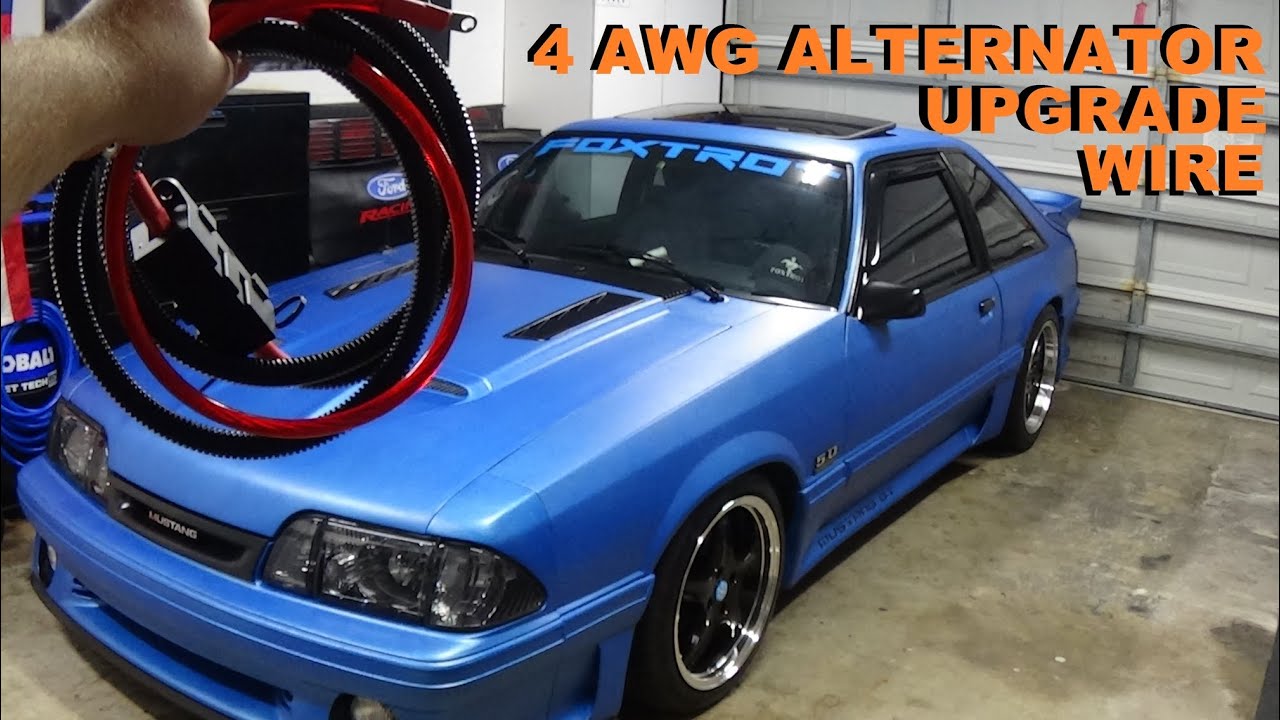 FOXBODY BIG 4 AWG ALTERNATOR POWER WIRE UPGRADE (EASY INSTALL)