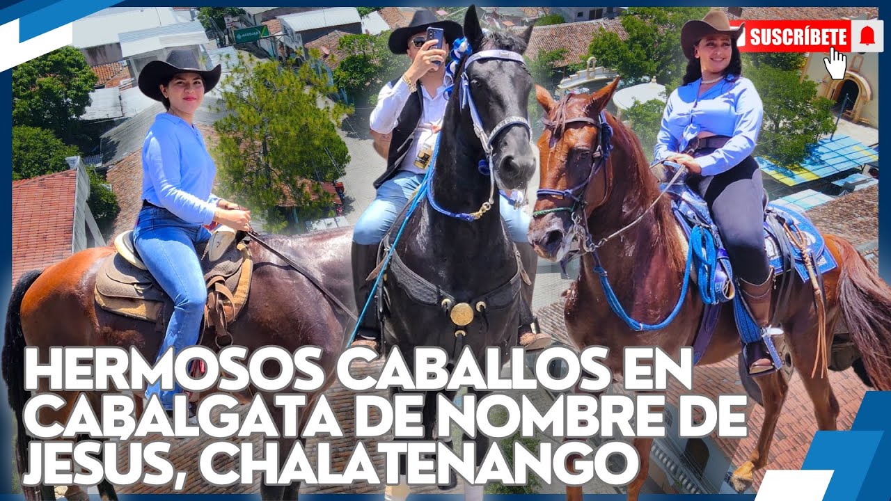 Hermosos caballos en la cabalgata hípica y carreras de cinta en Nombre de Jesús, Chalatenango 2024