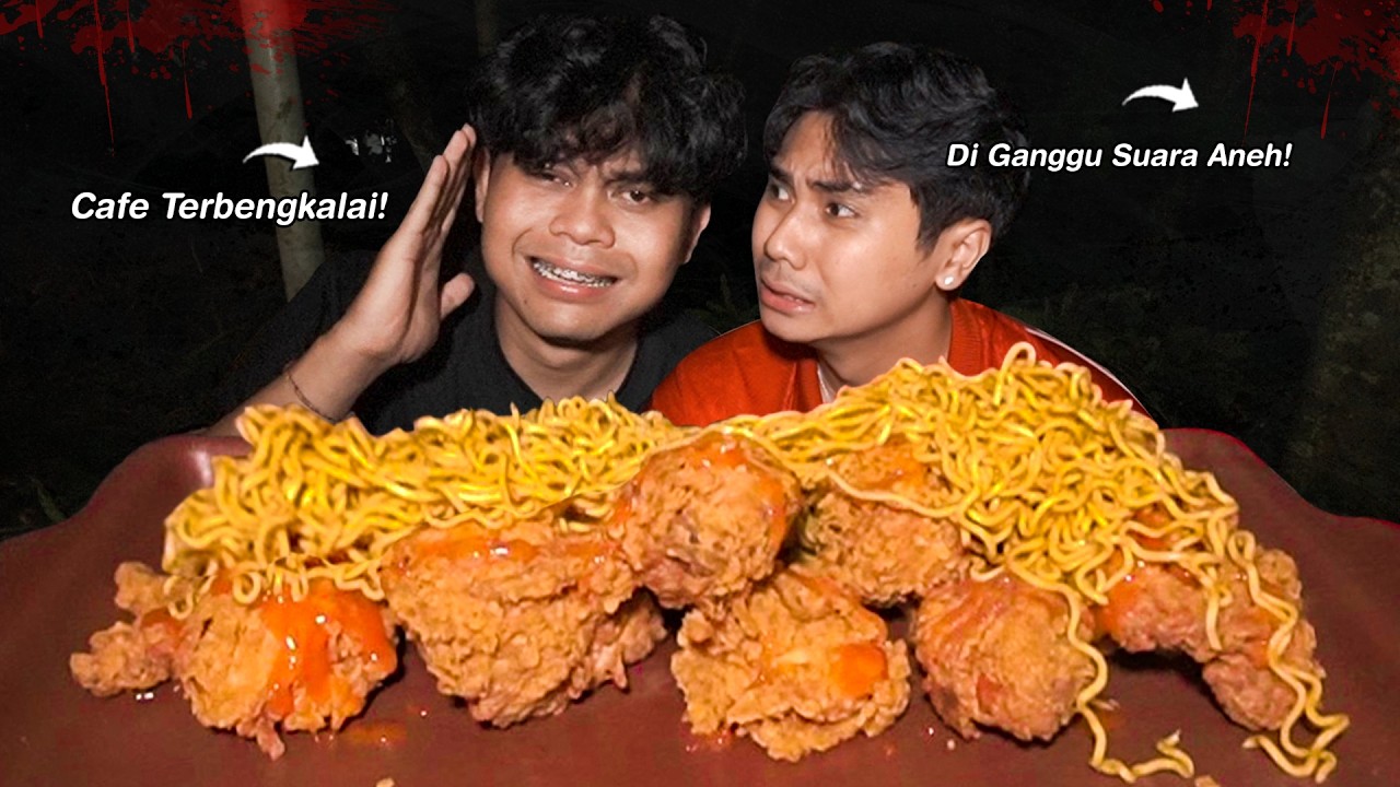 DIGANGGU PENUNGGUNYA!! MAKAN KFC INDOMIE DI CAFE TERBENGKALAI?!!