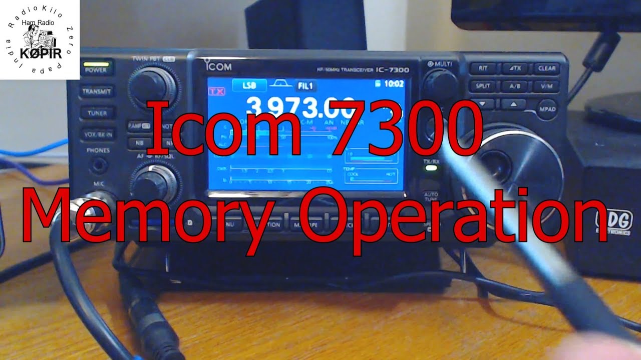 Сохранение каналов памяти и сканирование на Icom 7300