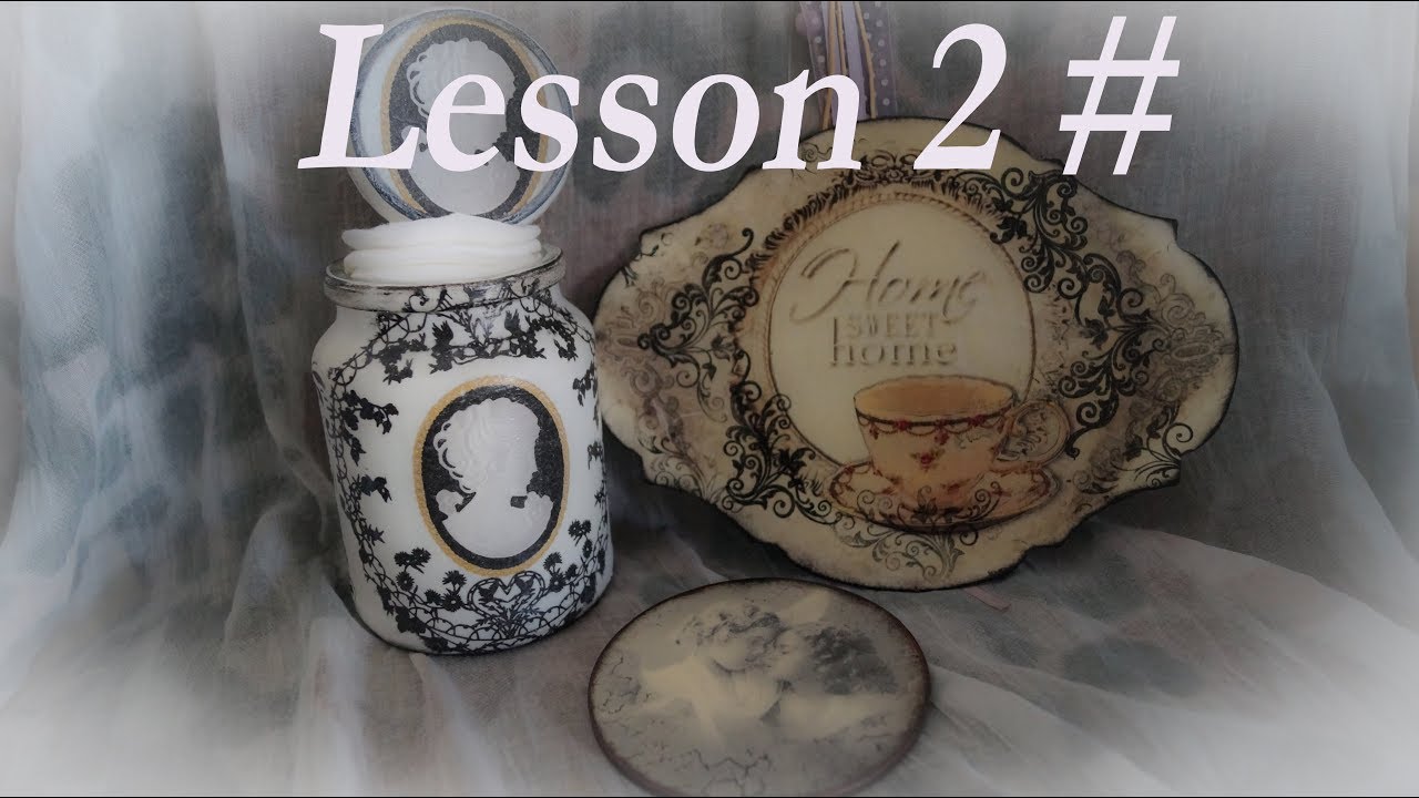 Decoupage Tutorial For Beginners Lesson 2# - Ντεκουπάζ Για Αρχάριους