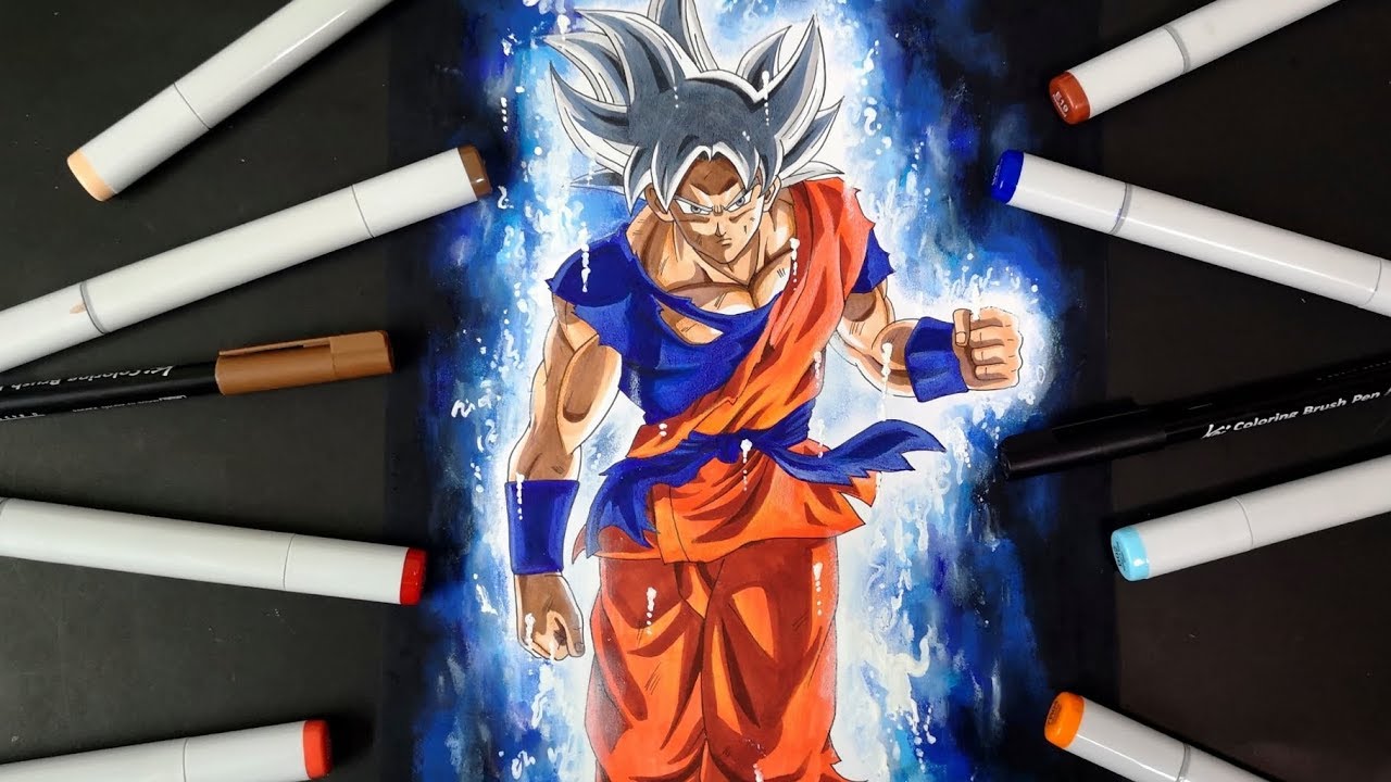 Drawing​ Goku​ MASTERED Ultra Instinct DBS
