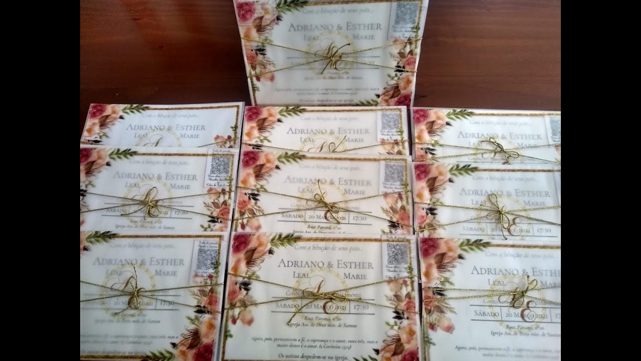 DIY - Convite de casamento com papel vegetal | Envelope de papel vegetal