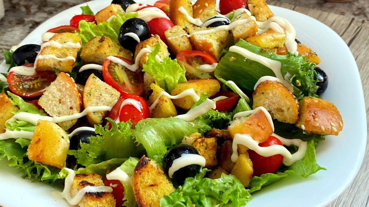 Salade césar//DZ//وصفة صيفية بامتياز سهلة و بنينة بزاف