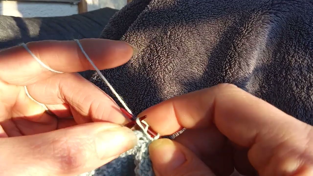 Strickmuster: erhobenes perlmuster