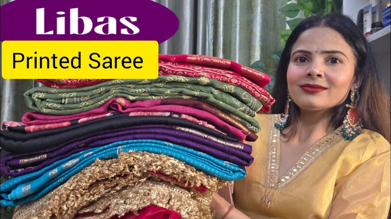 Libas Printed Saree Haul Under Budget 1500/ Holi Special Saree Haul !!