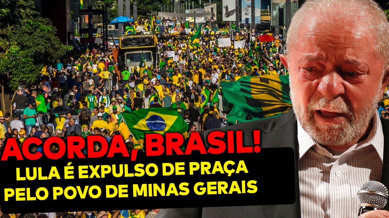 ACORDA, BRASIL! Povo de Minas Gerais EXPULSA Lula de praça e PF foge junto com o petista