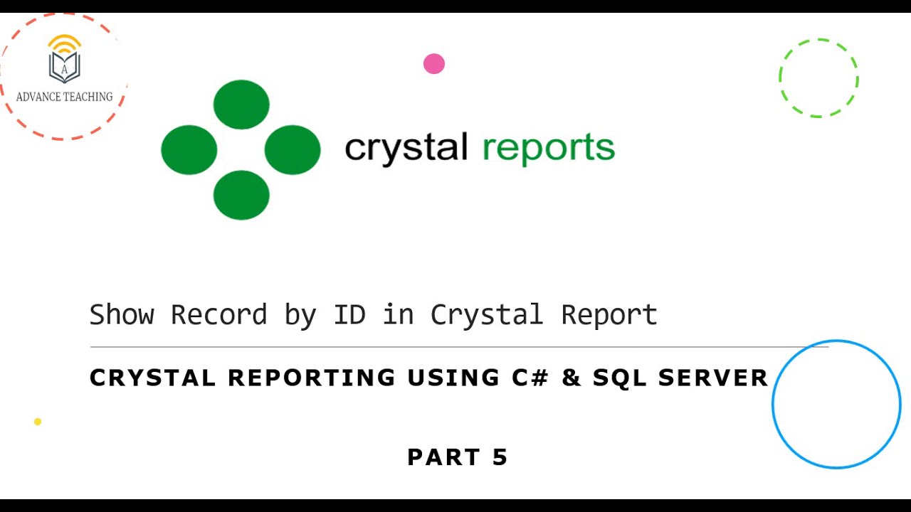 How to Get Single Record From Database and Show in Crystal Report in C# in Urdu/Hindi