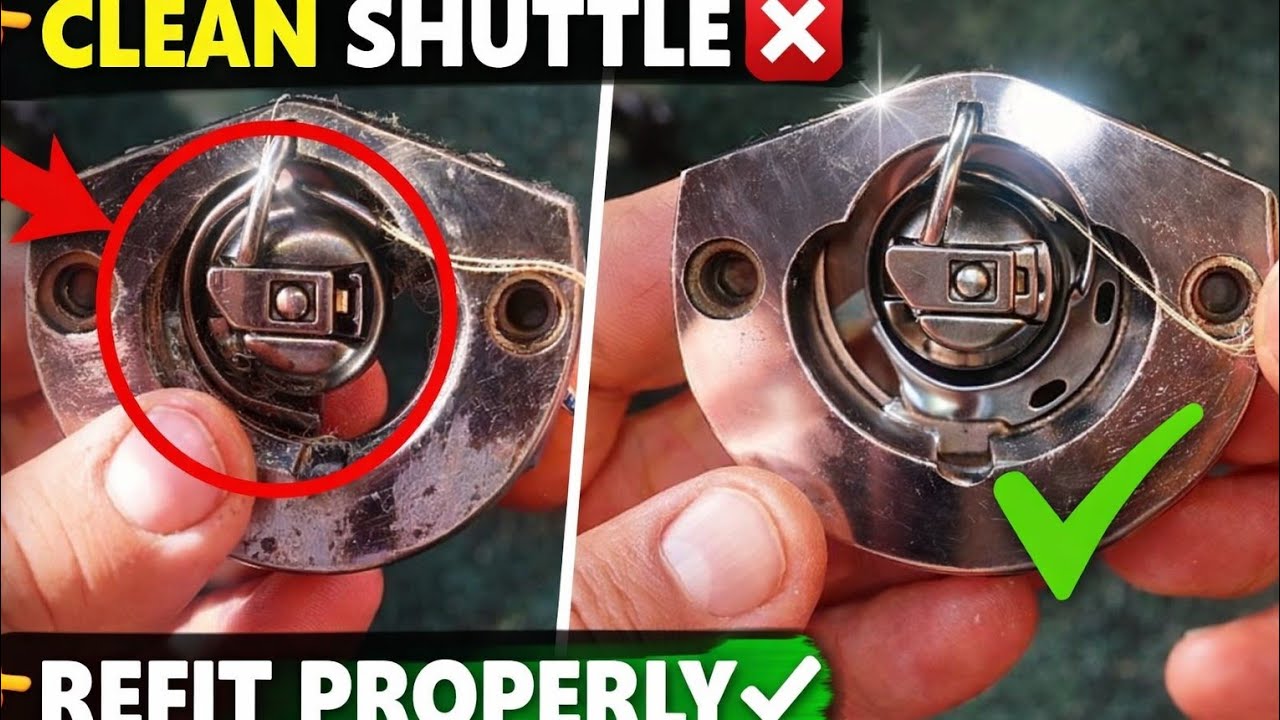 How to Clean and Refit Sewing Machine Shuttle Properly | Shuttle Jam Repair Step by Step