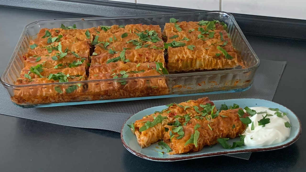 Yufka mit Hackfleisch/ herzhafte Baklava/ Filo Teig mit Fleisch / börek mit Hackfleisch/ Simona