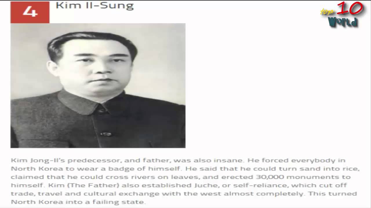 Another 10 Crazy Modern Dictators in the World