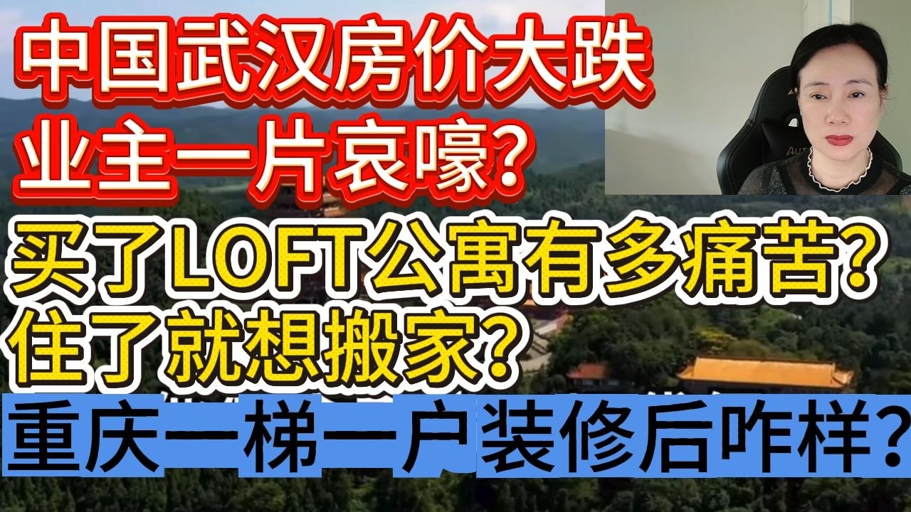 武汉房价大跌，业主一片哀嚎，现在是买房时机吗？买个loft公寓有多痛苦？住了就想搬家？重庆一套一梯一户的房子装修后是什么样的？