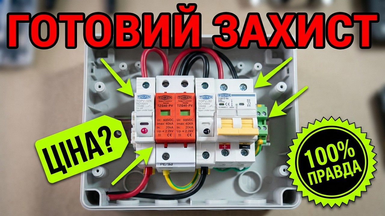 Готовий ящичок зі всіма потрібними захистами для вашого масиву сонячних панелей - що по чому?